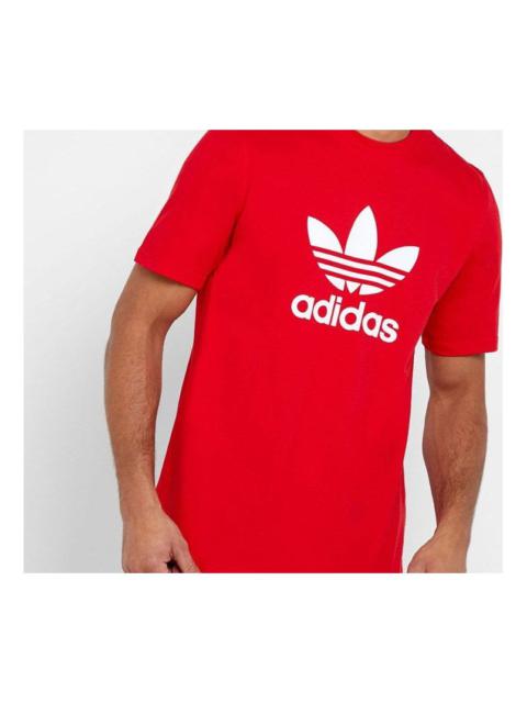 adidas originals Classic Large Logo Printing Short Sleeve Red EJ9678