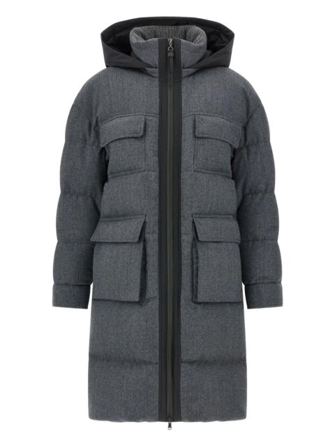 Brunello Cucinelli Wool Down Quilted Coat