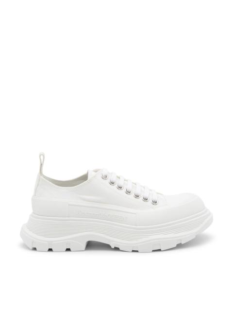 white canvas tread sneakers