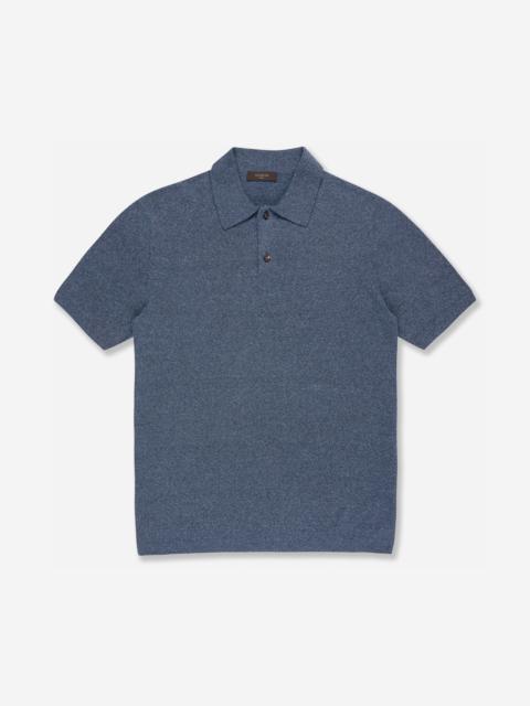 SLOWEAR Slim fit bouclé cotton polo shirt