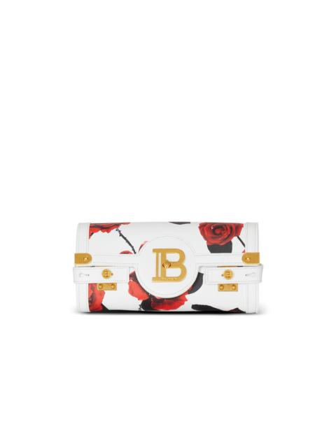 Balmain Calfskin B-Buzz Pouch 23 with a Roses print and embossed Grid motif