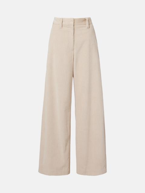 Brunello Cucinelli Monili cotton corduroy wide-leg pants