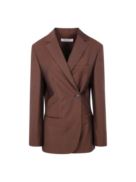 RÓHE Dual Tone Piqué Overlap blazer