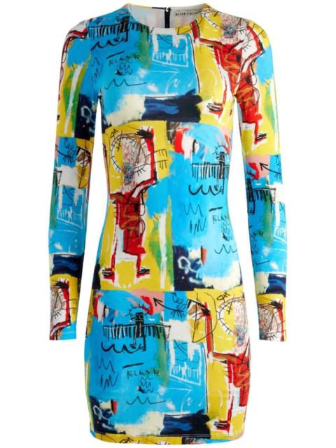 Alice & Olivia DELORA EMBELLISHED SHOULDER CUT OUT MINI DRESS