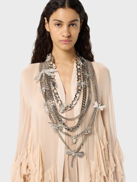 Blumarine MULTICHAIN NECKLACE WITH BUTTERFLIES AND INSECTS