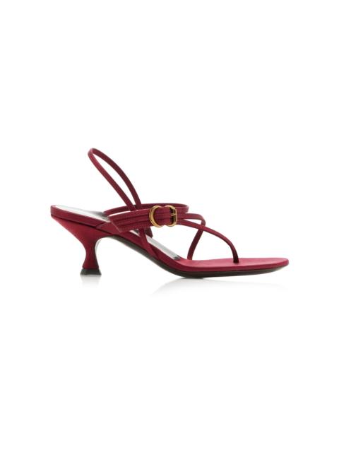 herbert levine Starry-Eyed Satin Sandals burgundy