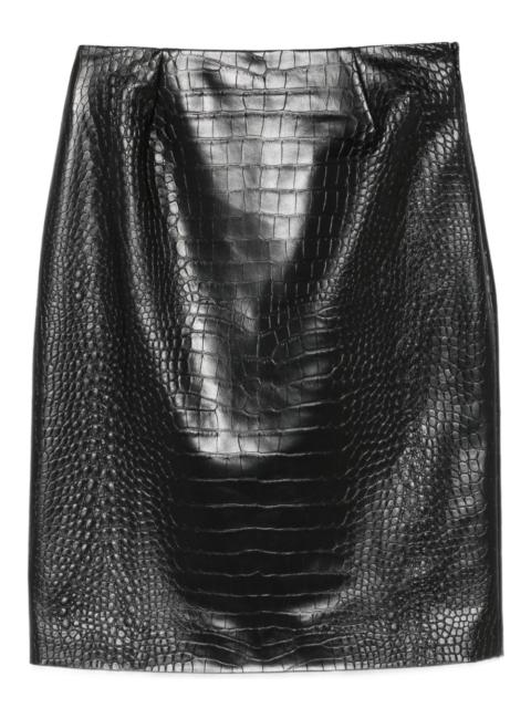 GIAMBATTISTA VALLI crocodile-effect skirt
