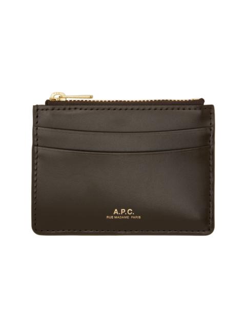 A.P.C. Khaki Paris Card Holder