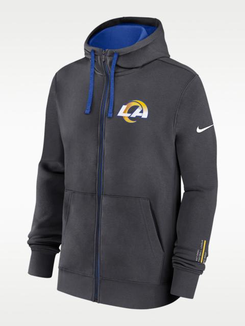 Nike Los Angeles Rams Playbook Page Club Men's Nike NFL Full-Zip Hoodie