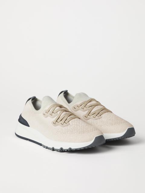 Cotton chiné knit runners