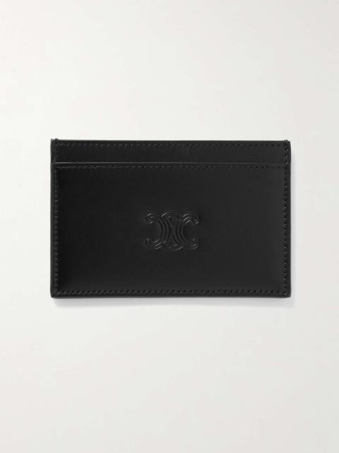 Triomphe Logo-Embossed Leather Cardholder