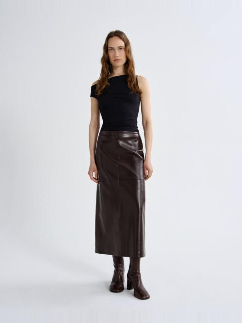 AGOLDE HIKSON SKIRT (RECYCLED LEATHER) IN MADERA