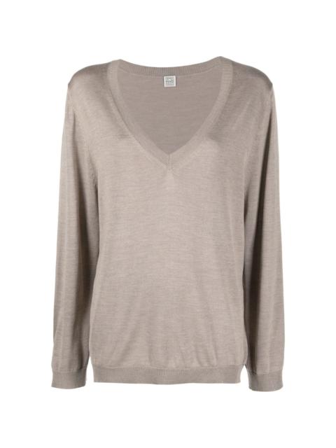 V-neck cashmere jumper