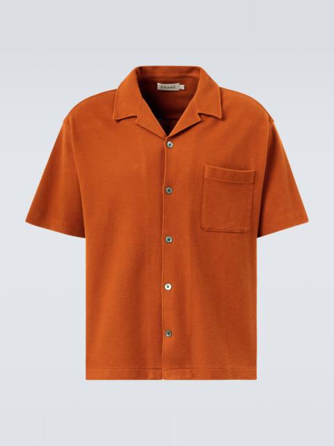 FRAME Cotton piqué bowling shirt