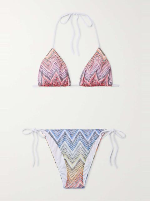 Missoni Mare crochet-knit triangle halterneck bikini