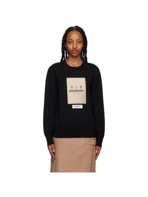 Burberry Black Label Appliqué Sweater | REVERSIBLE