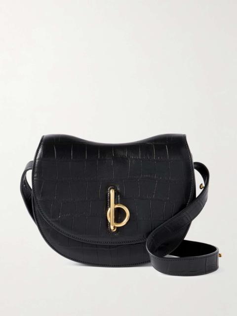 Burberry Croc-effect leather shoulder bag Unknown