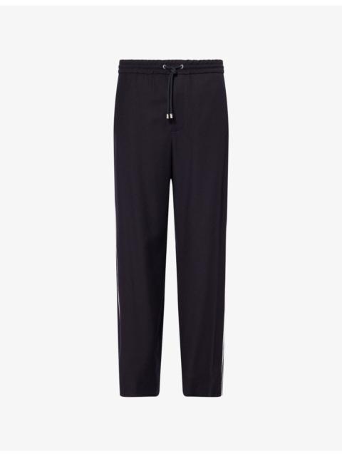 Loewe Drawstring Straight-Leg Wool Trousers