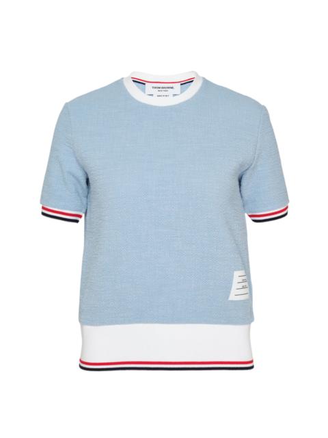 Thom Browne Rib Cuff Short Sleeve Tee