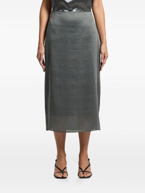 PESERICO side-slit midi skirt