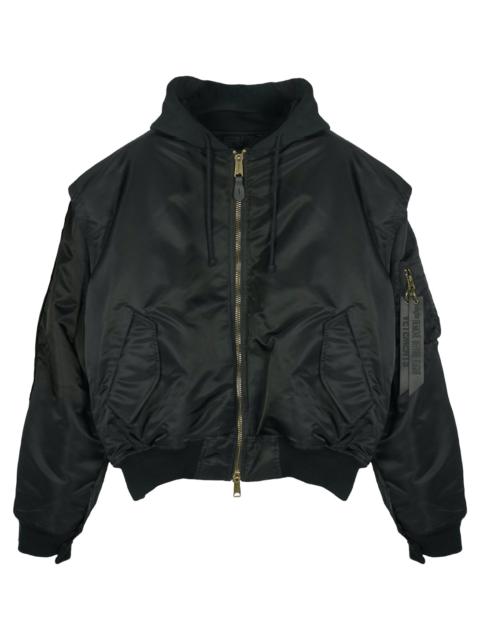 VETEMENTS Reconstructed Bomber Jacket "Black" MH27JA018B