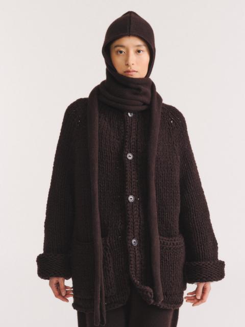 CASEY/CASEY HOODED SCARF - WOOLY - EBONY