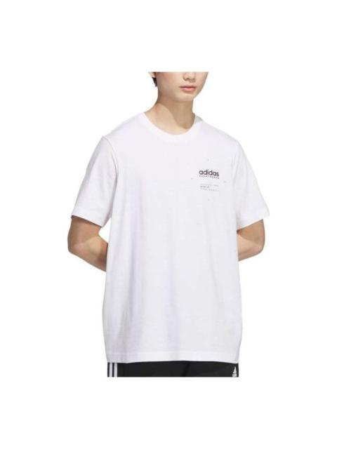 adidas Small Linear Logo T-Shirt Asia Sizing 'White' JI9080