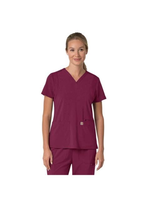 Carhartt Women's Force Cross-Flex Flex Panel V-Neck Scrub Top