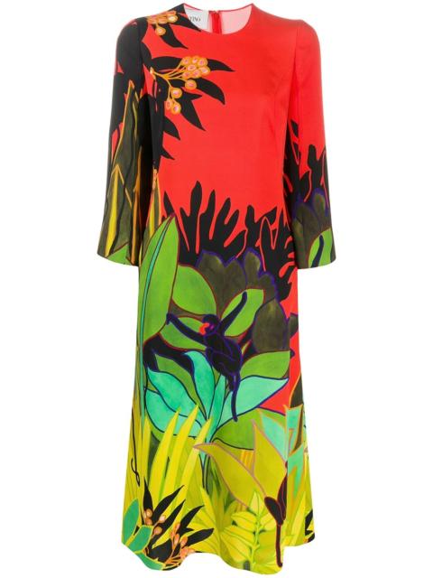 Valentino Monkey Forest print midi dress