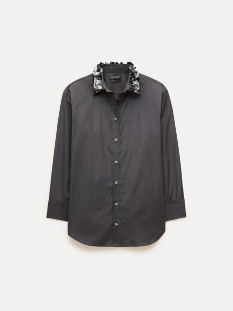 J.CREW Esme button-up shirt in embellished Greenwich poplin