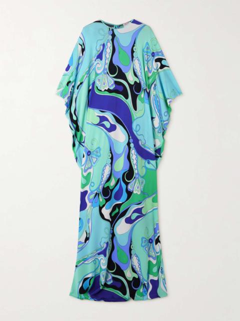 PUCCI Printed jersey kaftan Blue
