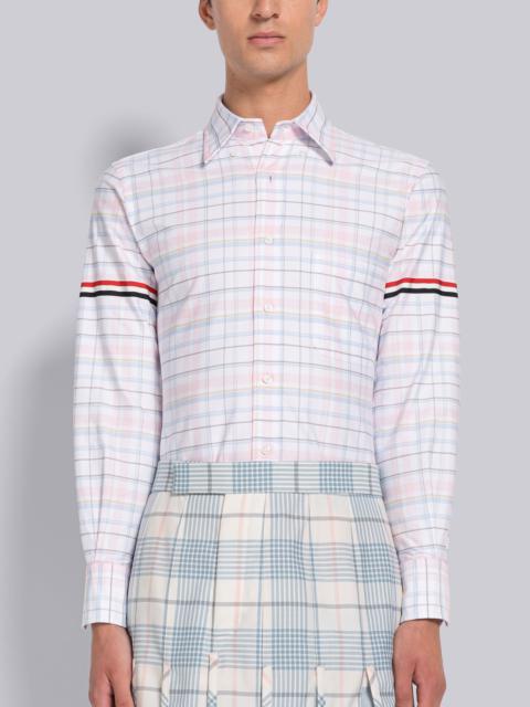 PLAID OXFORD ARMBAND POINT COLLAR SHIRT