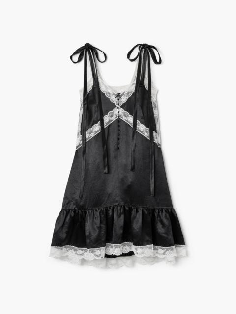 Marc Jacobs SATIN LACE SLIP MIDI DRESS