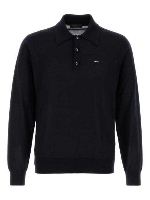 Prada Prada Long-sleeve Wool Polo Shirt
