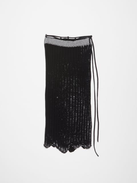 Rib skirt - Black/white