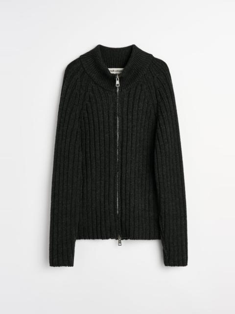 Our Legacy Ultra Zip Funnel Charcoal Dry Merino Wool