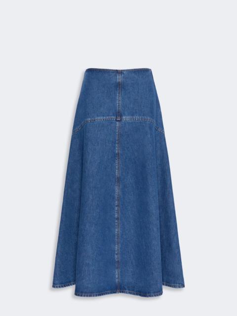 WEEKEND Max Mara MEANDRO Indigo cotton denim skirt - NAVY