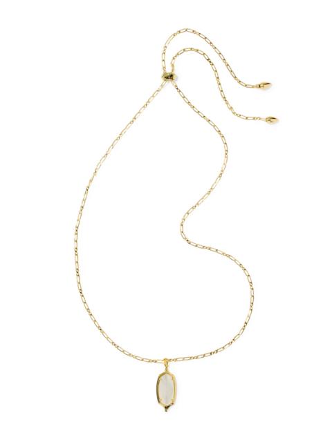KENDRA SCOTT Dani Stepped Frame Gold Long Pendant Necklace