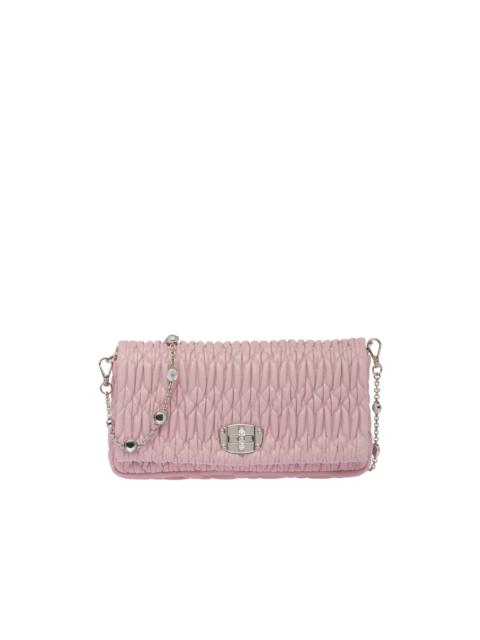 Miu Miu Miu Crystal Cloqué Nappa leather bag