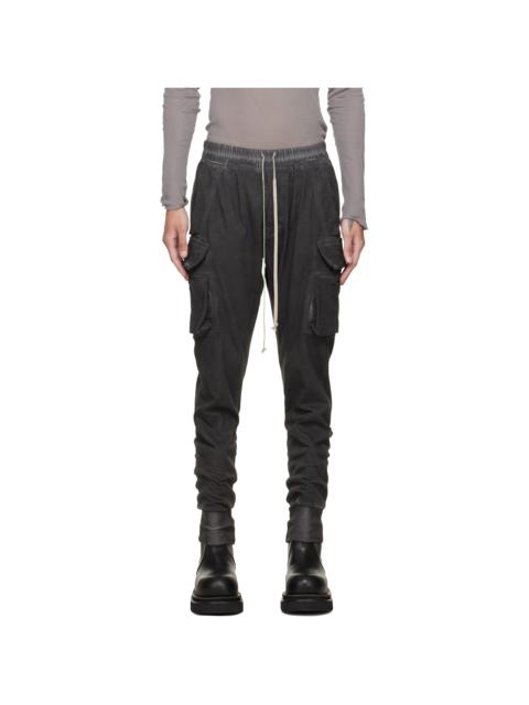 Rick Owens DRKSHDW Black Tower Mastodon Cut Cargo Pants