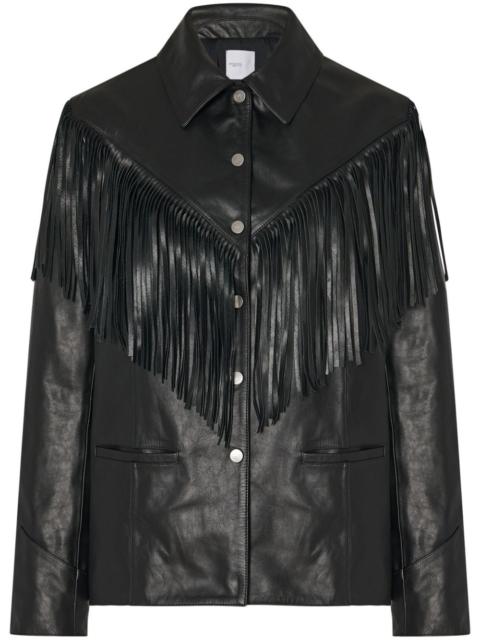 ROSETTA GETTY fringe leather jacket