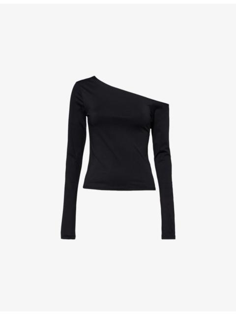 GOOD AMERICAN Weightless Scuba Stretch-Woven Top