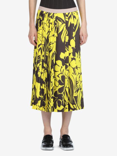 N°21 FLORAL-PRINT PLEATED SKIRT