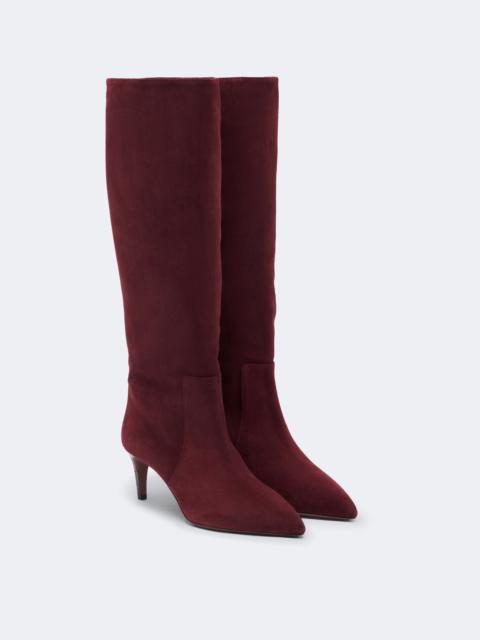PARIS TEXAS Stiletto suede knee-high boots