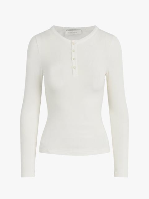 Favorite Daughter THE HENLEY RIBBED LONG SLEEVE