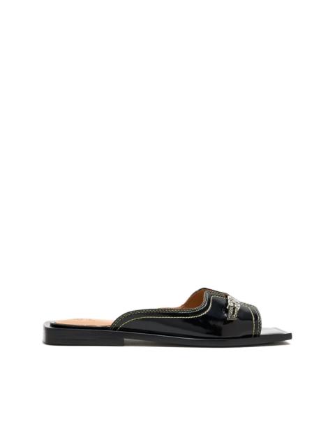 GANNI contrast-stitching sandals