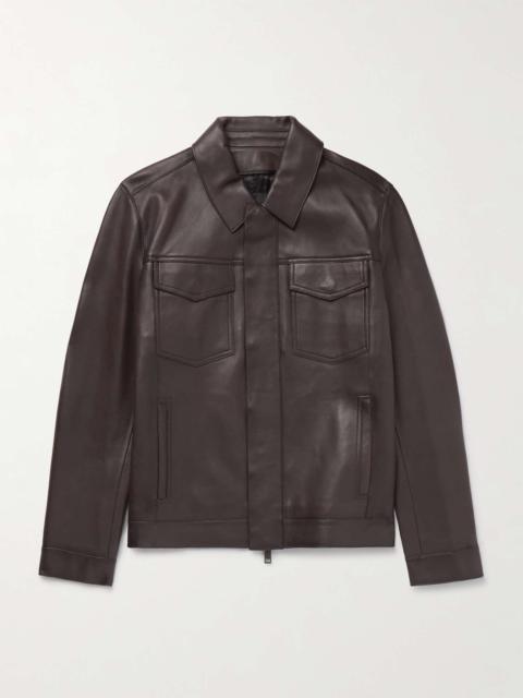 Yves Salomon Leather Blouson Jacket