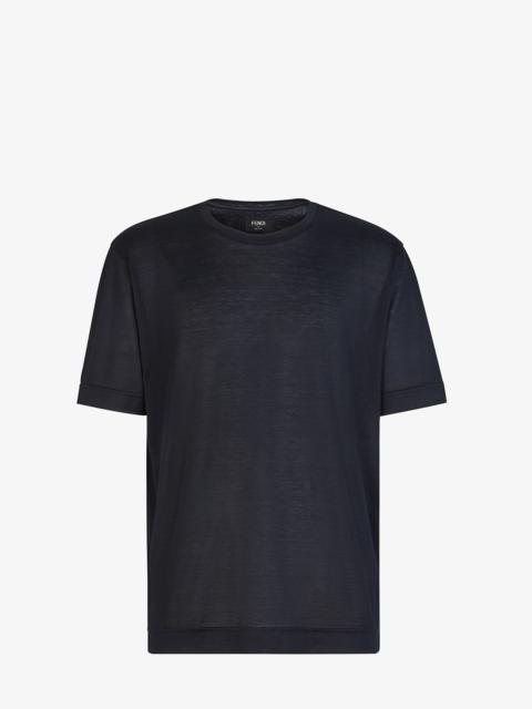 FENDI Black silk T-shirt