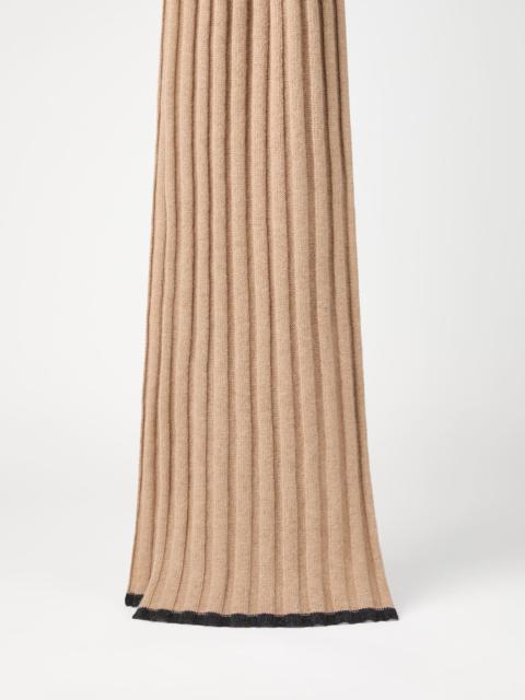 Brunello Cucinelli Cashmere rib knit scarf