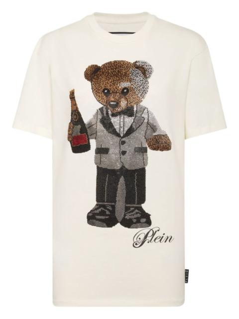 PHILIPP PLEIN teddy-embellished cotton T-shirt